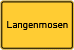 Place name sign Langenmosen