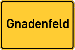 Place name sign Gnadenfeld, Donau