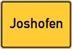 Place name sign Joshofen
