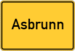 Place name sign Asbrunn