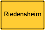Place name sign Riedensheim