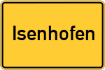 Place name sign Isenhofen