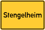 Place name sign Stengelheim