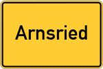 Place name sign Arnsried