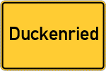 Place name sign Duckenried, Oberbayern