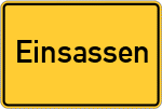 Place name sign Einsassen