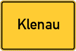 Place name sign Klenau