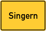Place name sign Singern