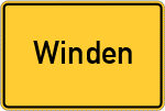 Place name sign Winden, Gemeinde Hettenshausen