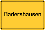 Place name sign Badershausen
