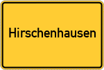Place name sign Hirschenhausen