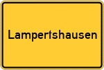 Place name sign Lampertshausen