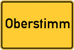 Place name sign Oberstimm