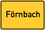 Place name sign Förnbach