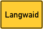 Place name sign Langwaid