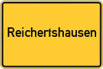 Place name sign Reichertshausen