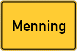 Place name sign Menning