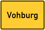 Place name sign Vohburg