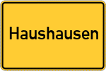 Place name sign Haushausen