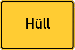 Place name sign Hüll
