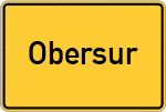Place name sign Obersur
