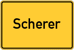 Place name sign Scherer
