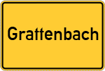 Place name sign Grattenbach