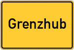 Place name sign Grenzhub