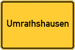 Place name sign Umrathshausen