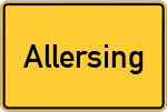 Place name sign Allersing