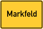 Place name sign Markfeld