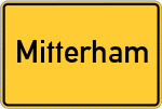 Place name sign Mitterham