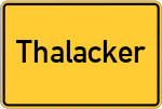 Place name sign Thalacker