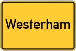 Place name sign Westerham
