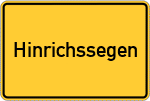 Place name sign Hinrichssegen