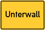 Place name sign Unterwall, Mangfall