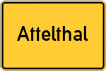 Place name sign Attelthal