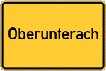 Place name sign Oberunterach