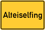 Place name sign Alteiselfing