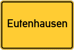 Place name sign Eutenhausen