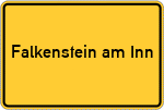 Place name sign Falkenstein am Inn