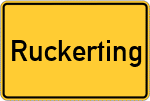 Place name sign Ruckerting, Oberbayern