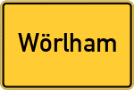 Place name sign Wörlham