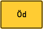 Place name sign Öd