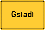 Place name sign Gstadt