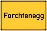 Place name sign Forchtenegg