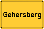 Place name sign Gehersberg