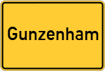 Place name sign Gunzenham