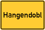 Place name sign Hangendobl