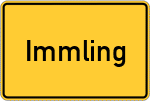 Place name sign Immling